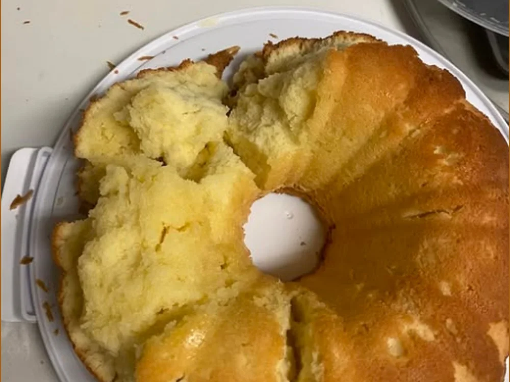 a Bundt Cake Sticks and Breaks Apart When Unmolding