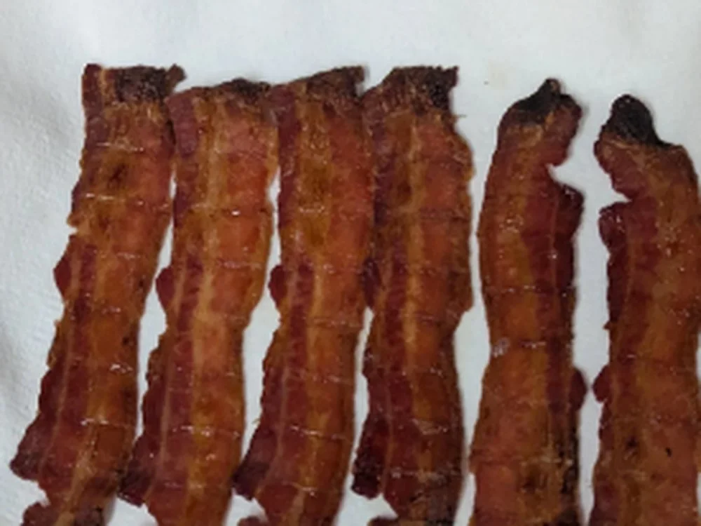 Bacon Curls Up and Cooks Unevenly